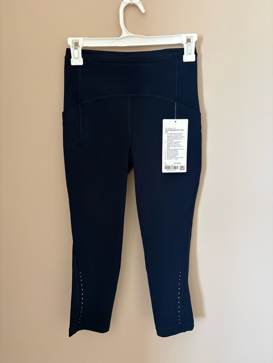 lululemon athletica Pants - Lululemon navy swift speed HR Leggings w/ Side Pockets Size 4